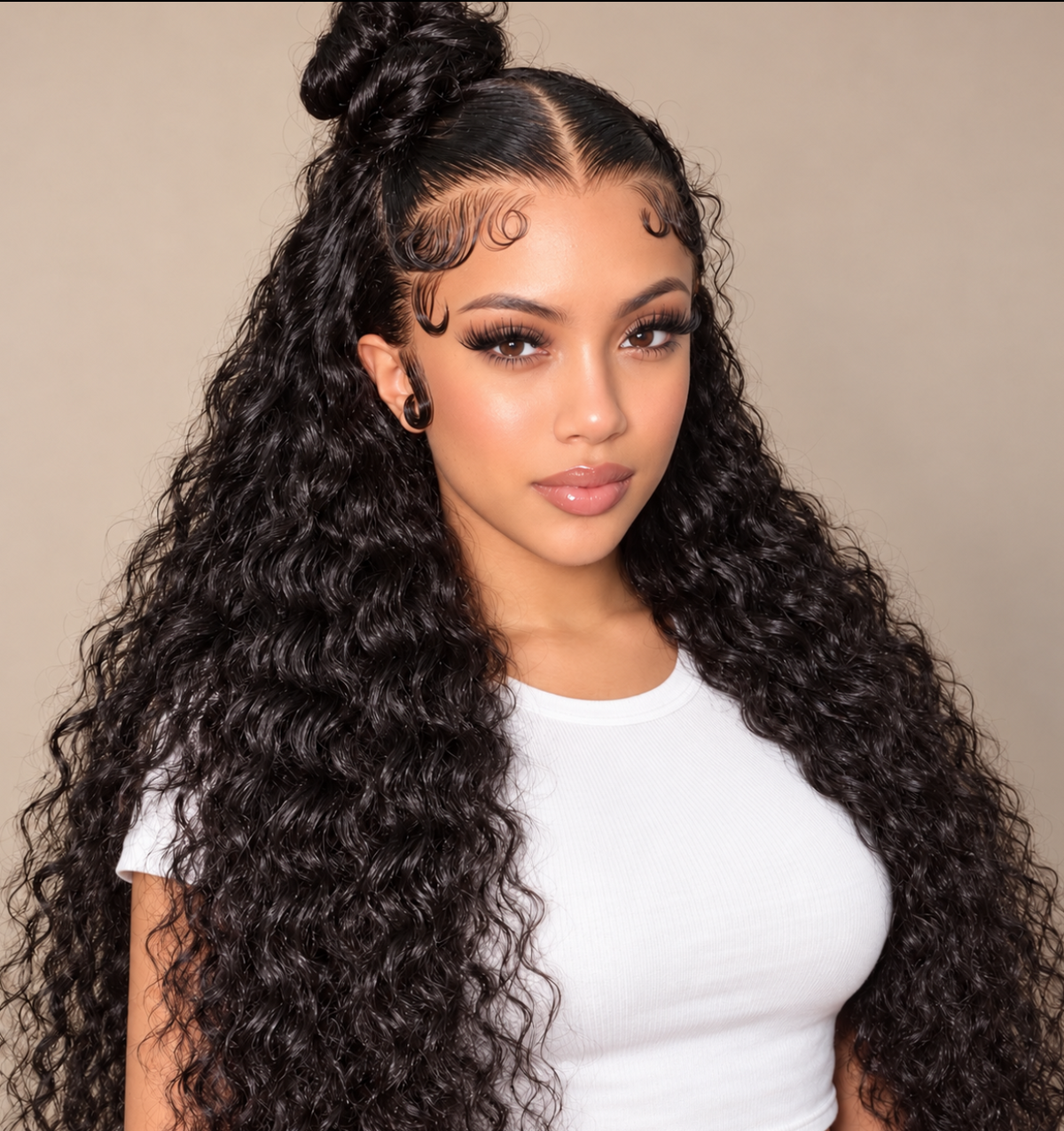 Deep wave half wig