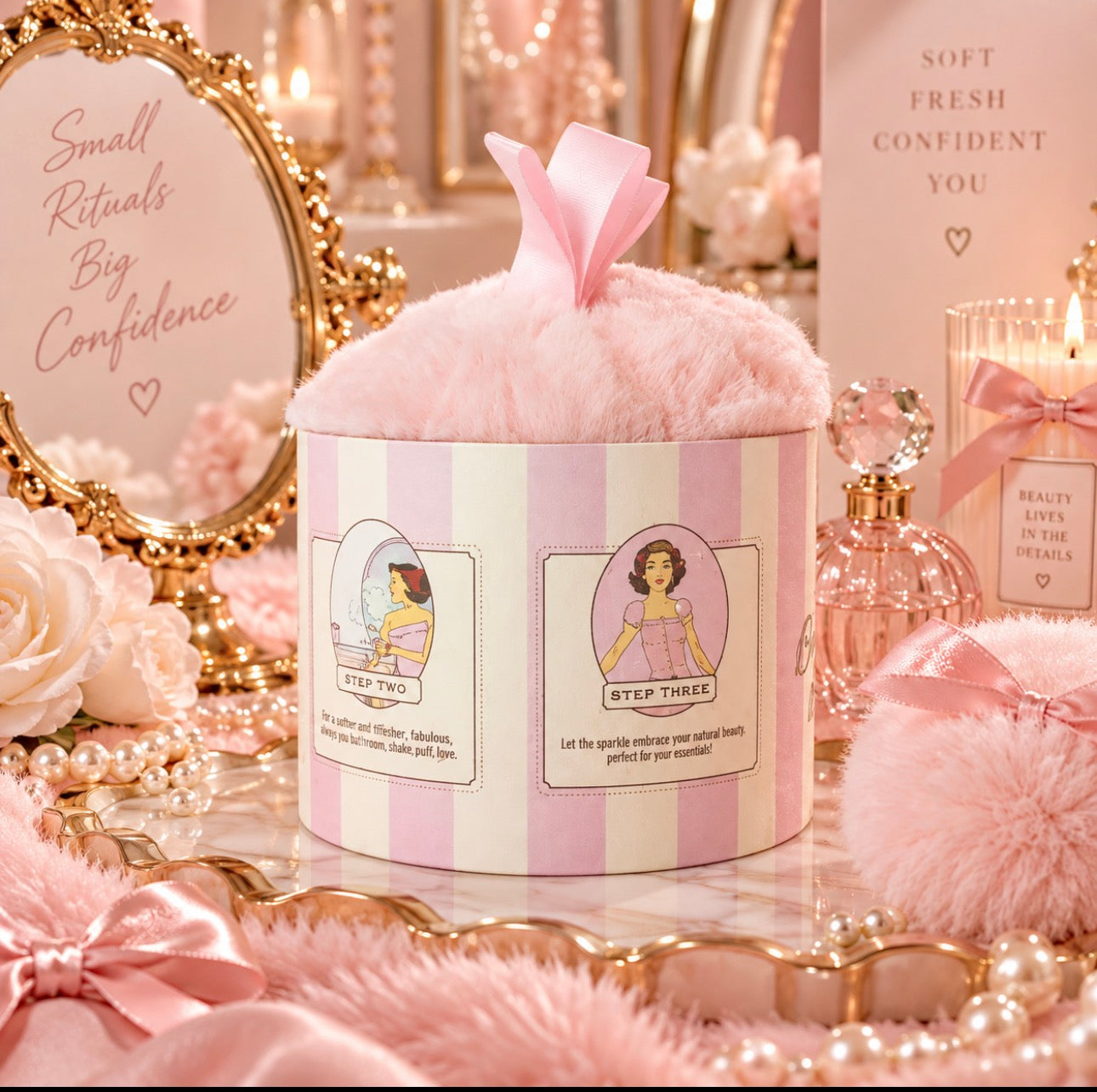 De Vintage Body Shimmer Poederdons